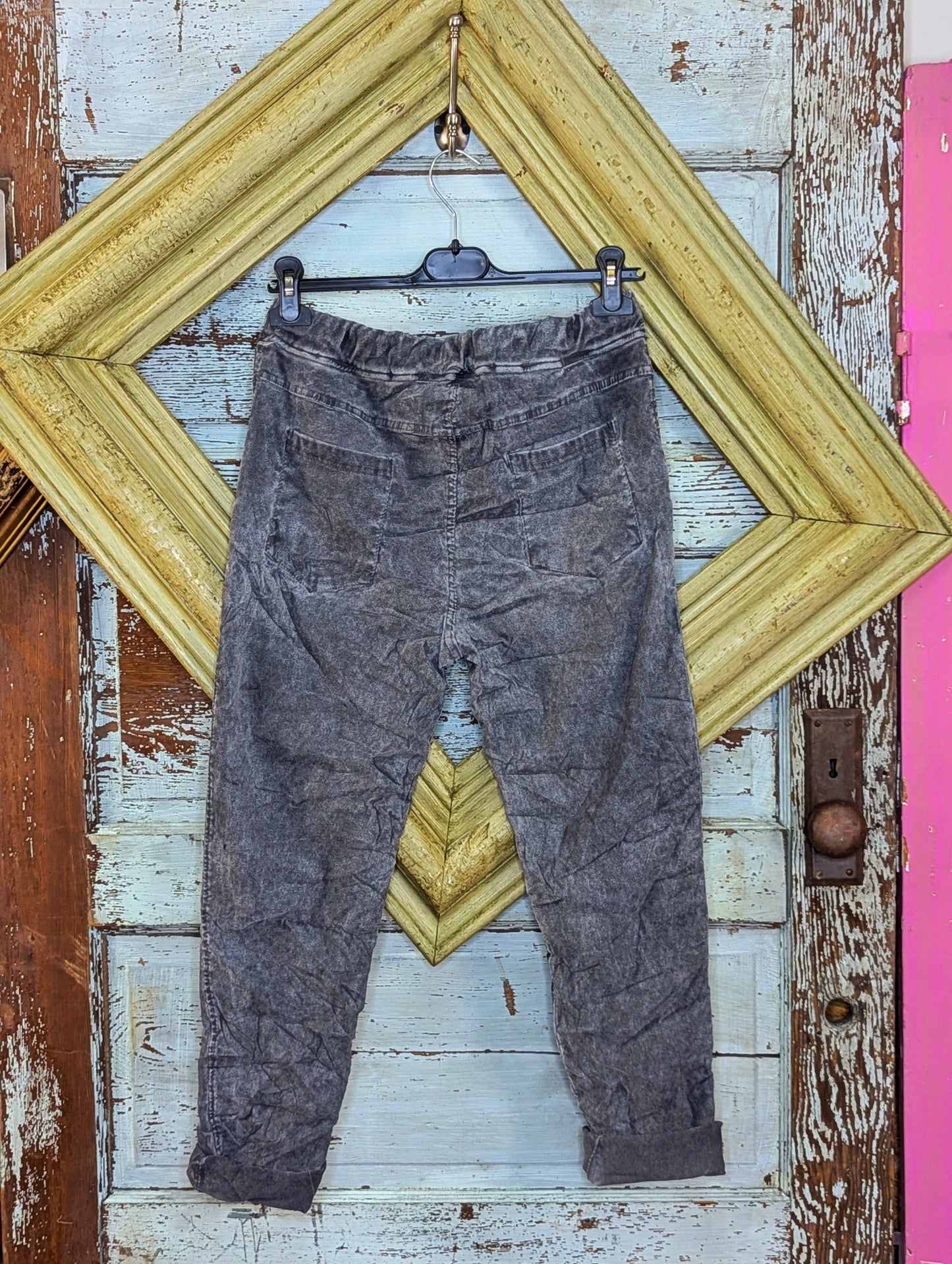 Made In Italy Leopard/Star Gray Pants