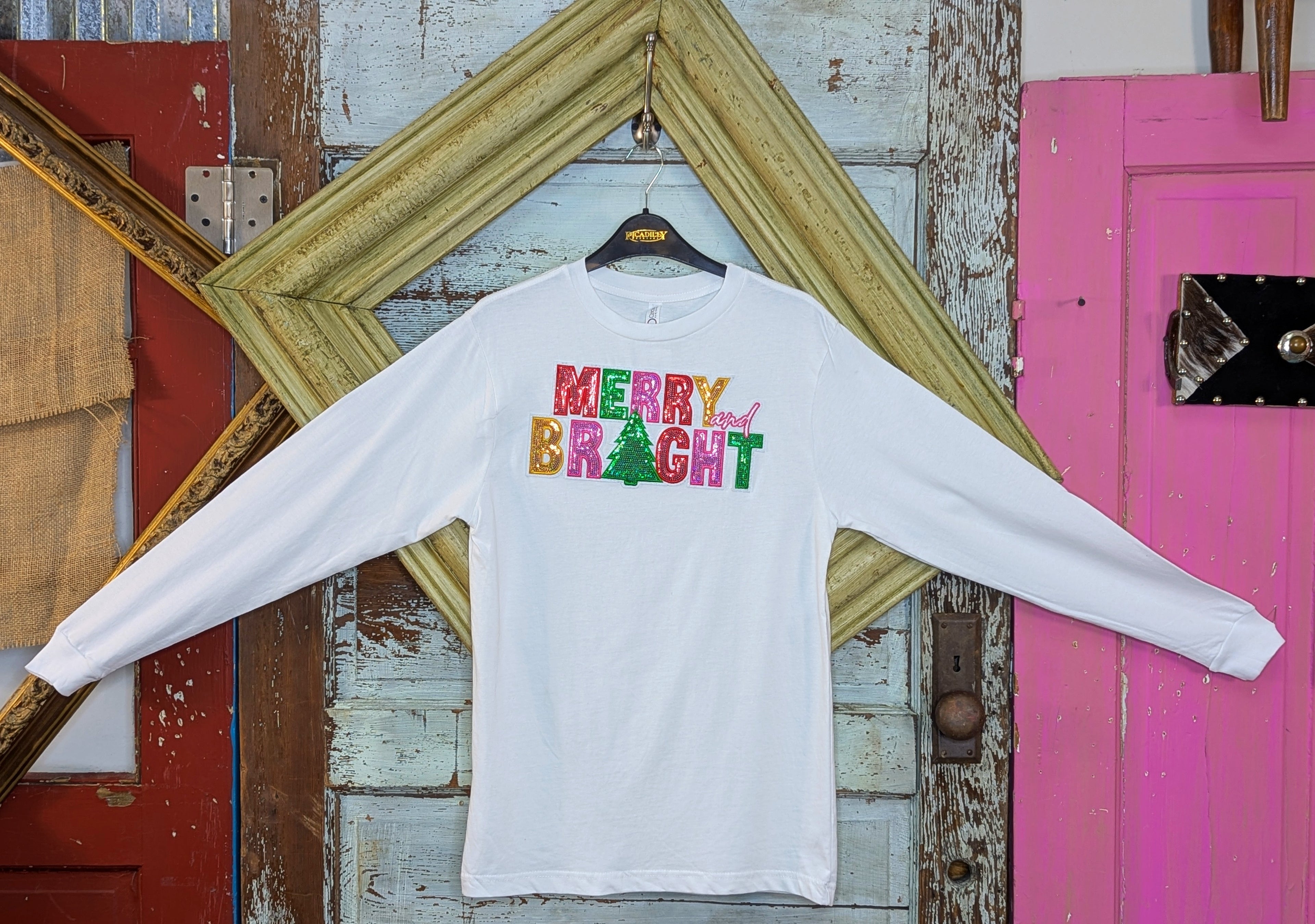 White Merry &Bright longsleeve top