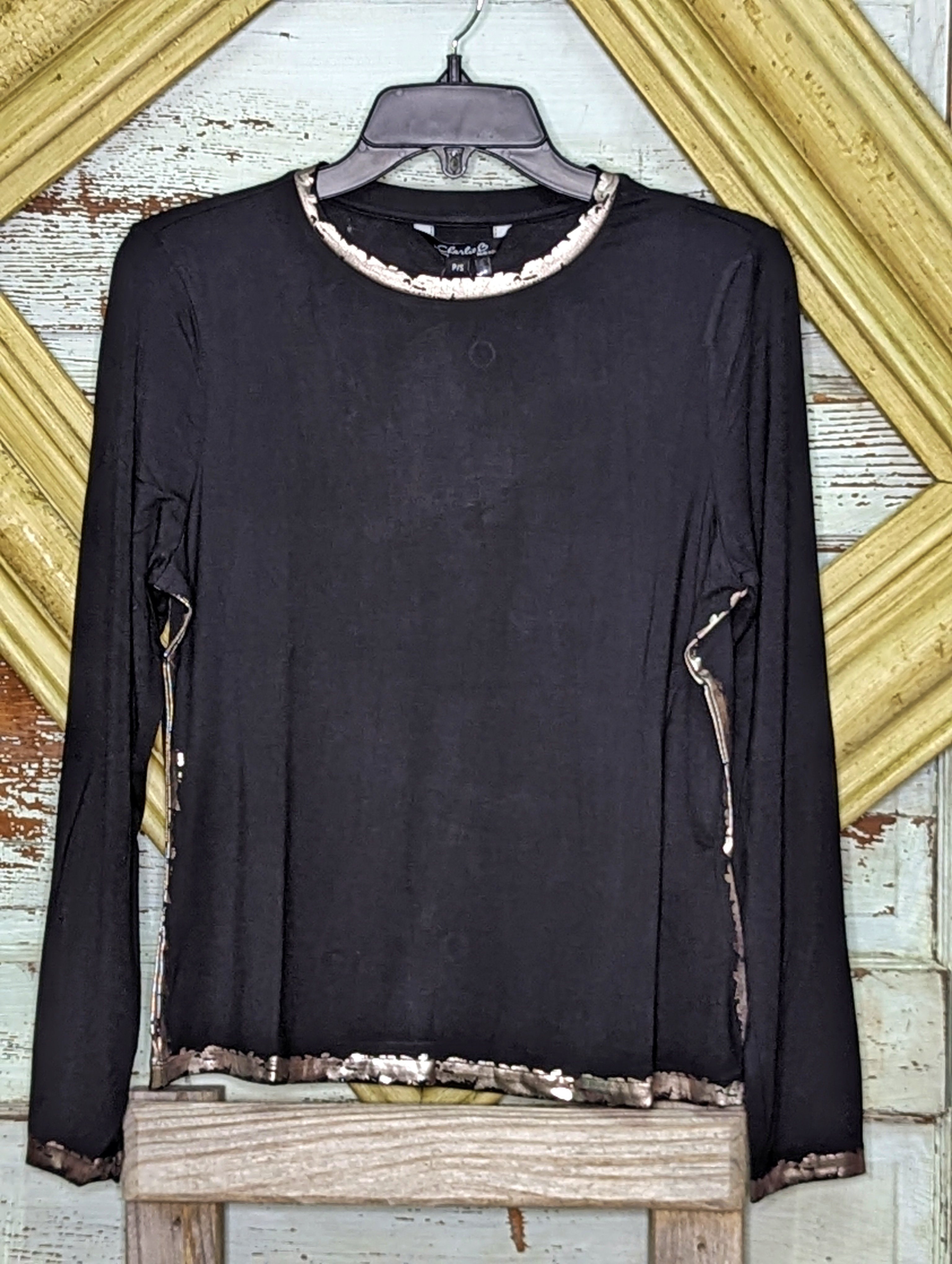 Crew Neck Long Sleeve Top