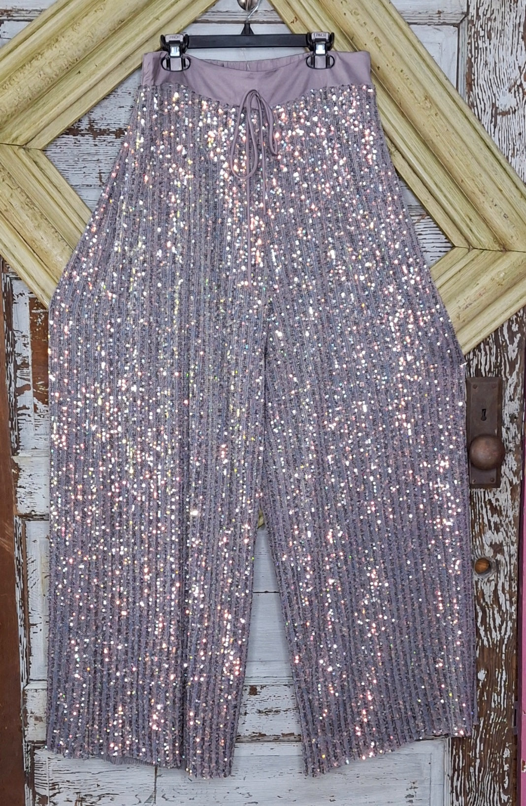 Sequined casual full pant