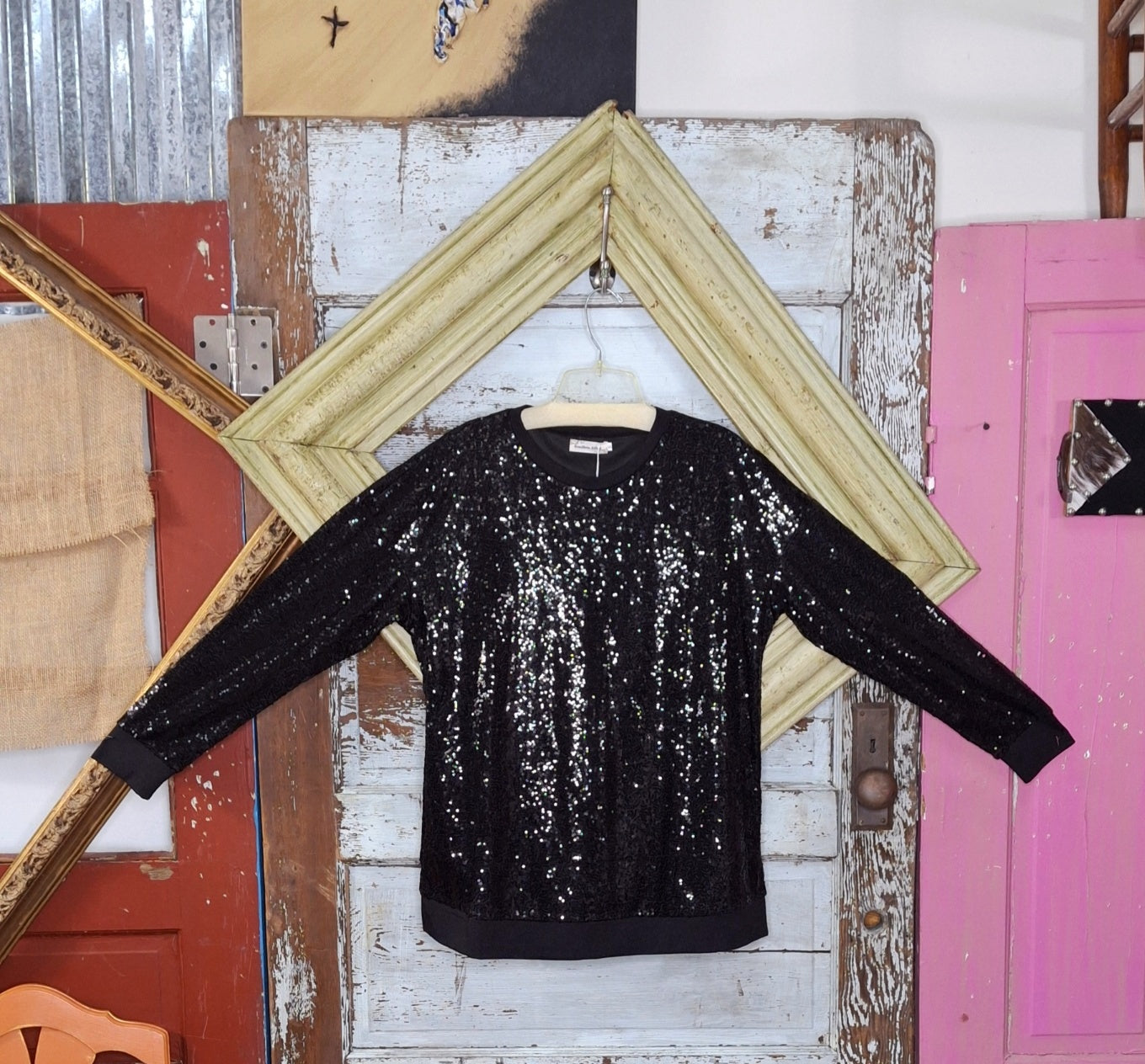 Black sequence  sweater