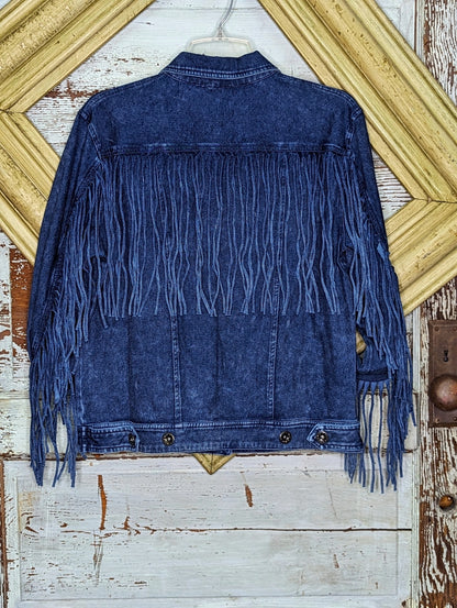 Denim Fringe Jacket