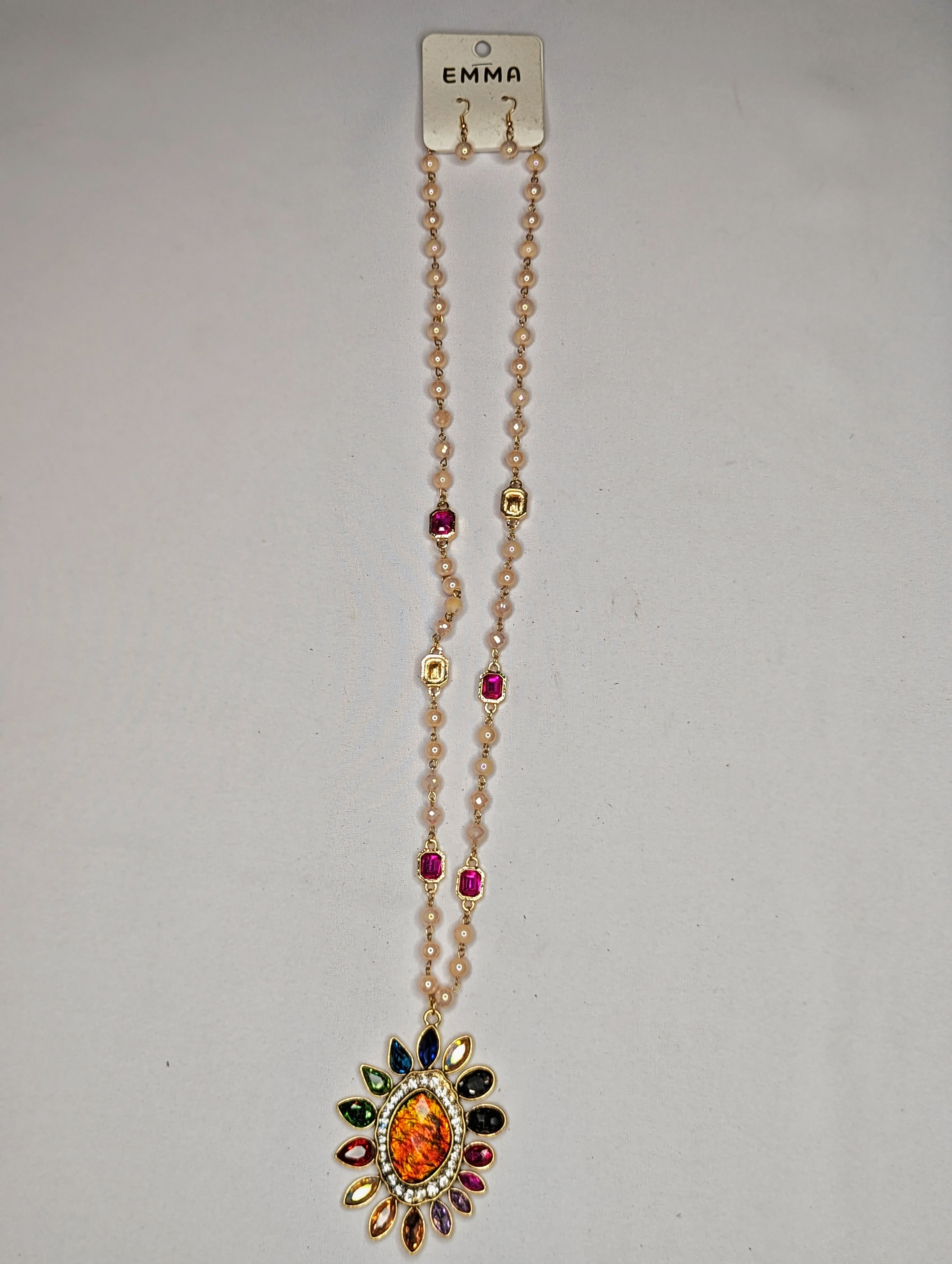 Iridescent Flower Necklace