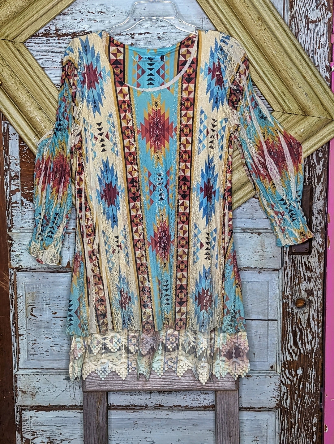 Aztec New Turquoise Tunic