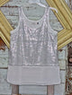 Sequin Tank Top Chiffon Layer