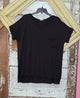 Black Rae Mode Basic V-neck Top