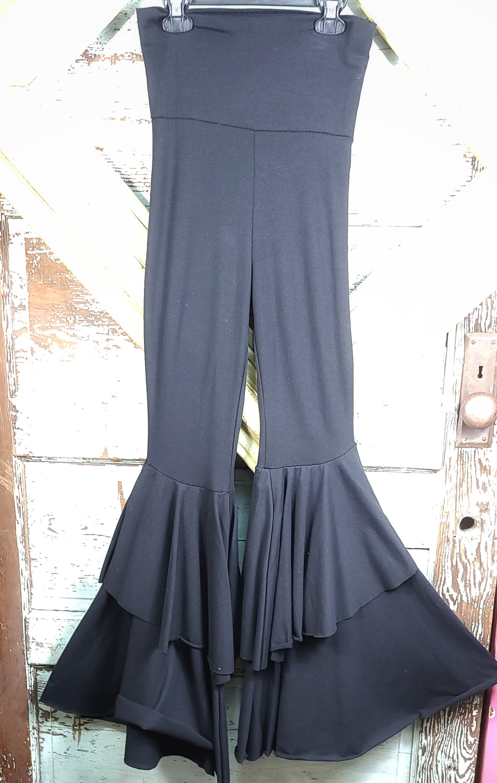 Black Open Hands Pants