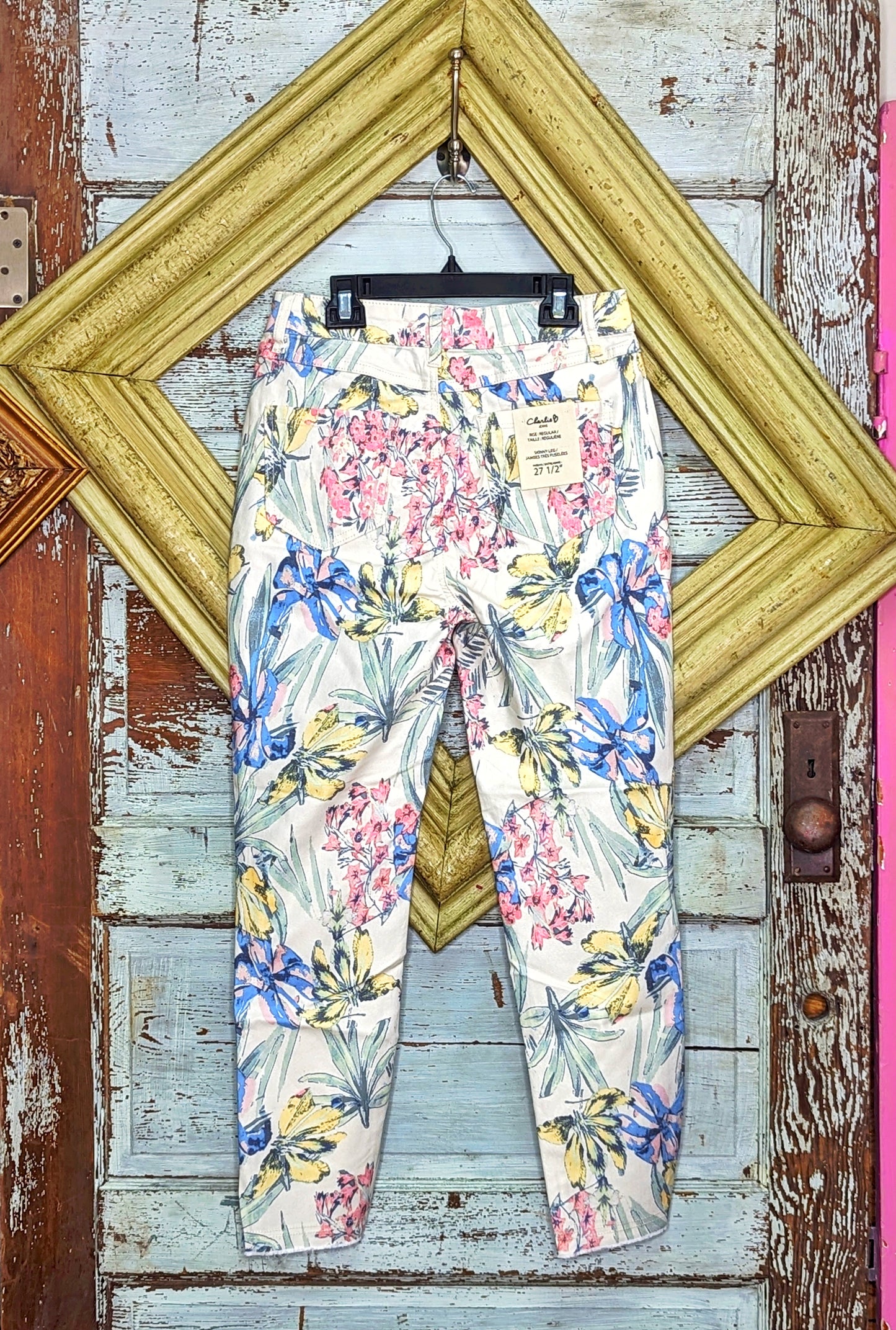 Printed Twill Ankle Pant