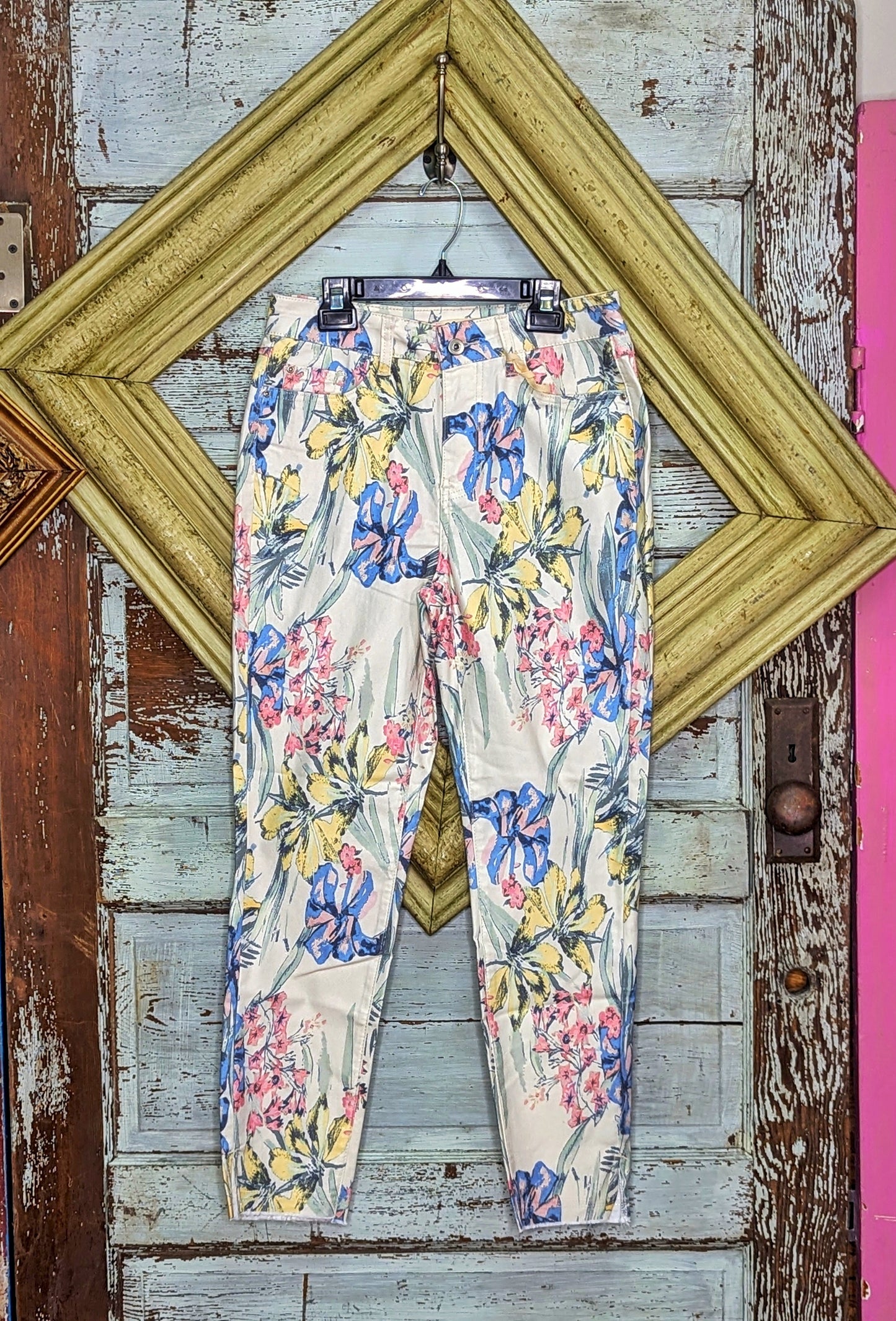 Printed Twill Ankle Pant