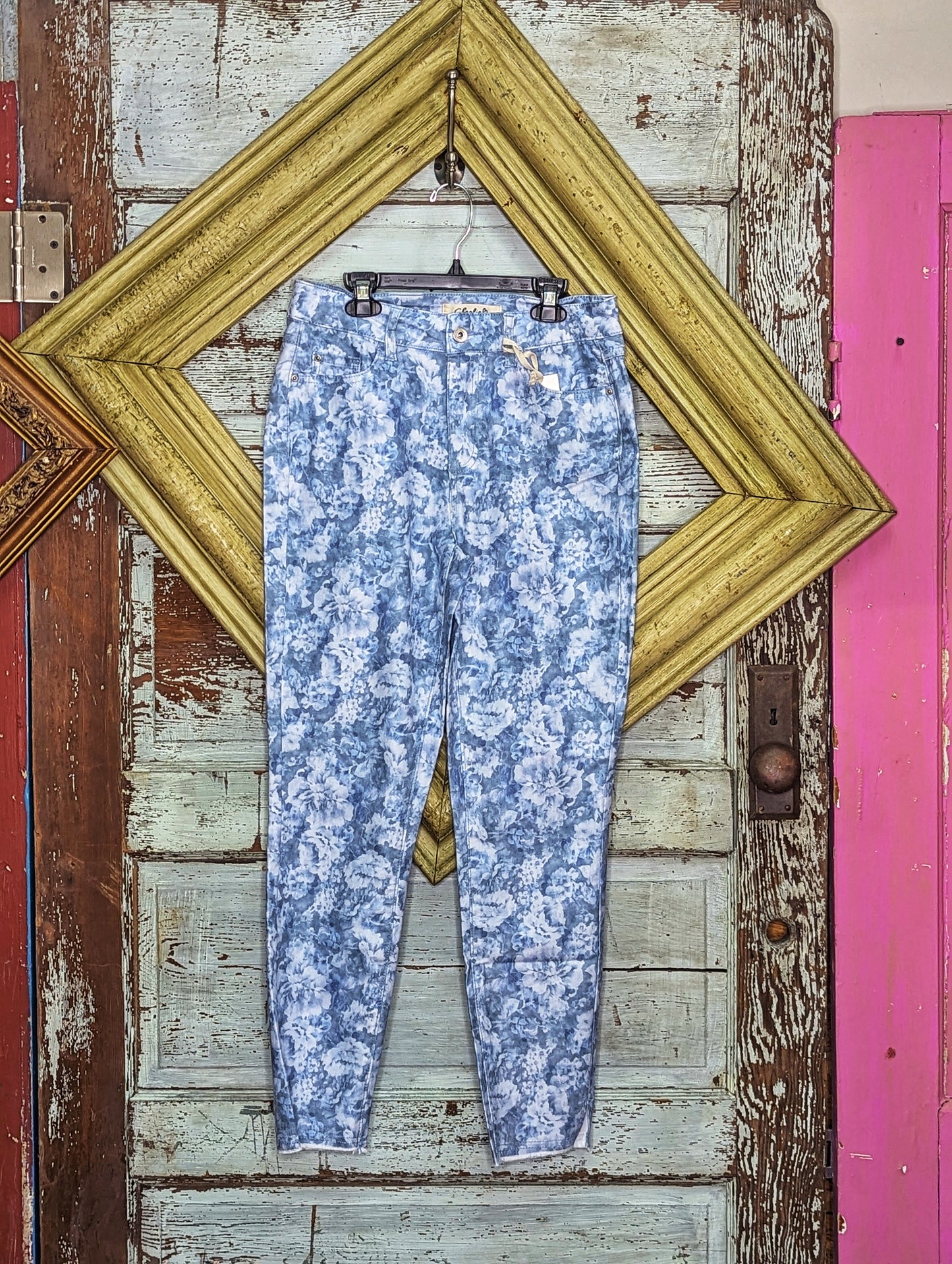 Printed Twill Ankle Pant