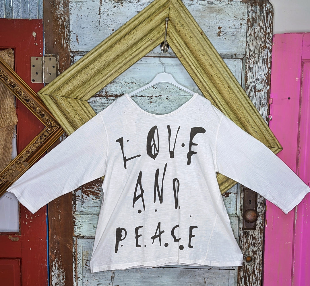 Double Sided Peace Sign Flower Tee