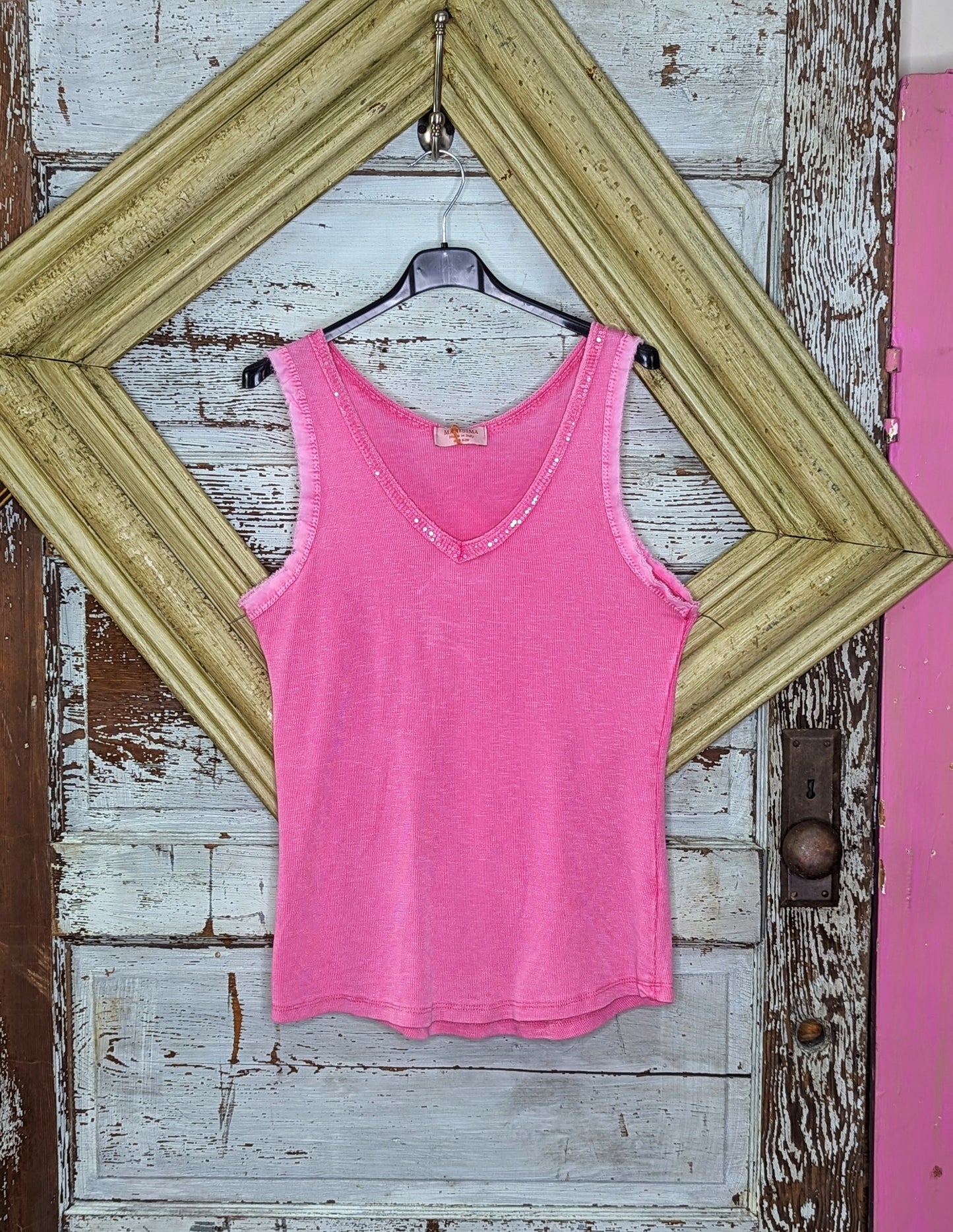 Sequin V-neck Tank