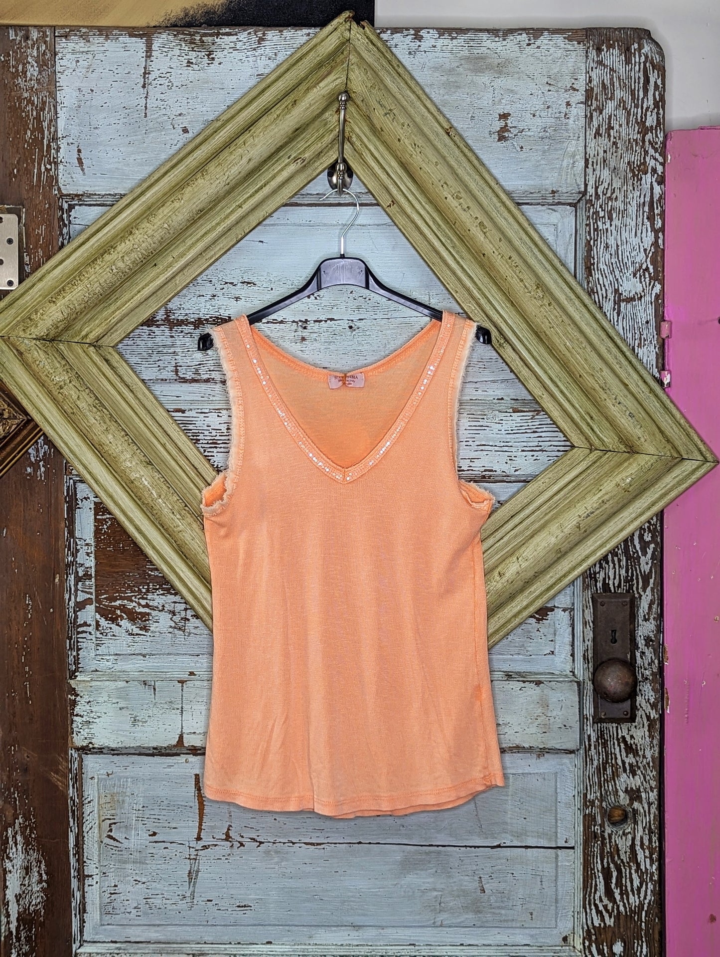 Sequin V-neck Tank