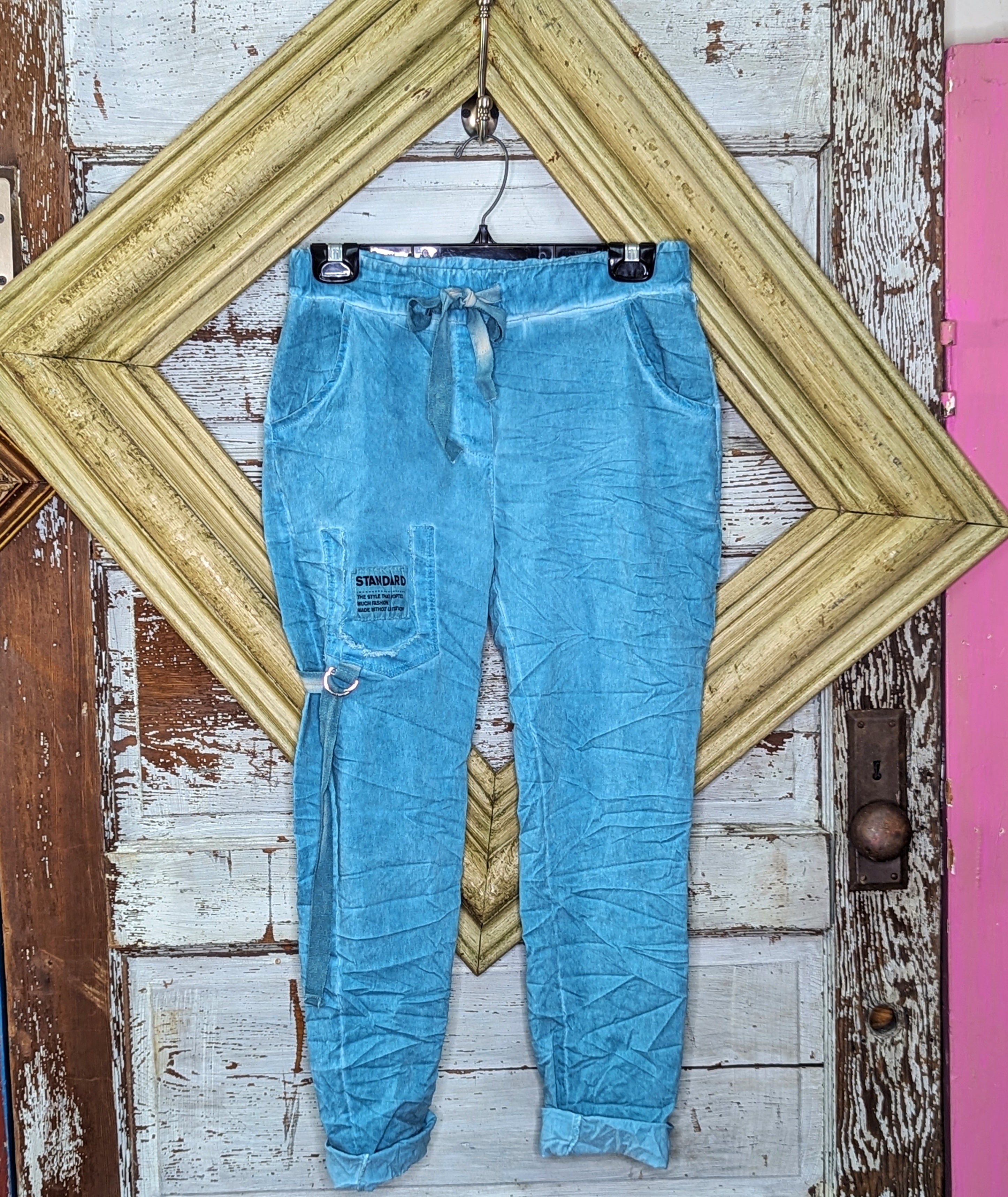 Turquoise Pull-on  Joggers