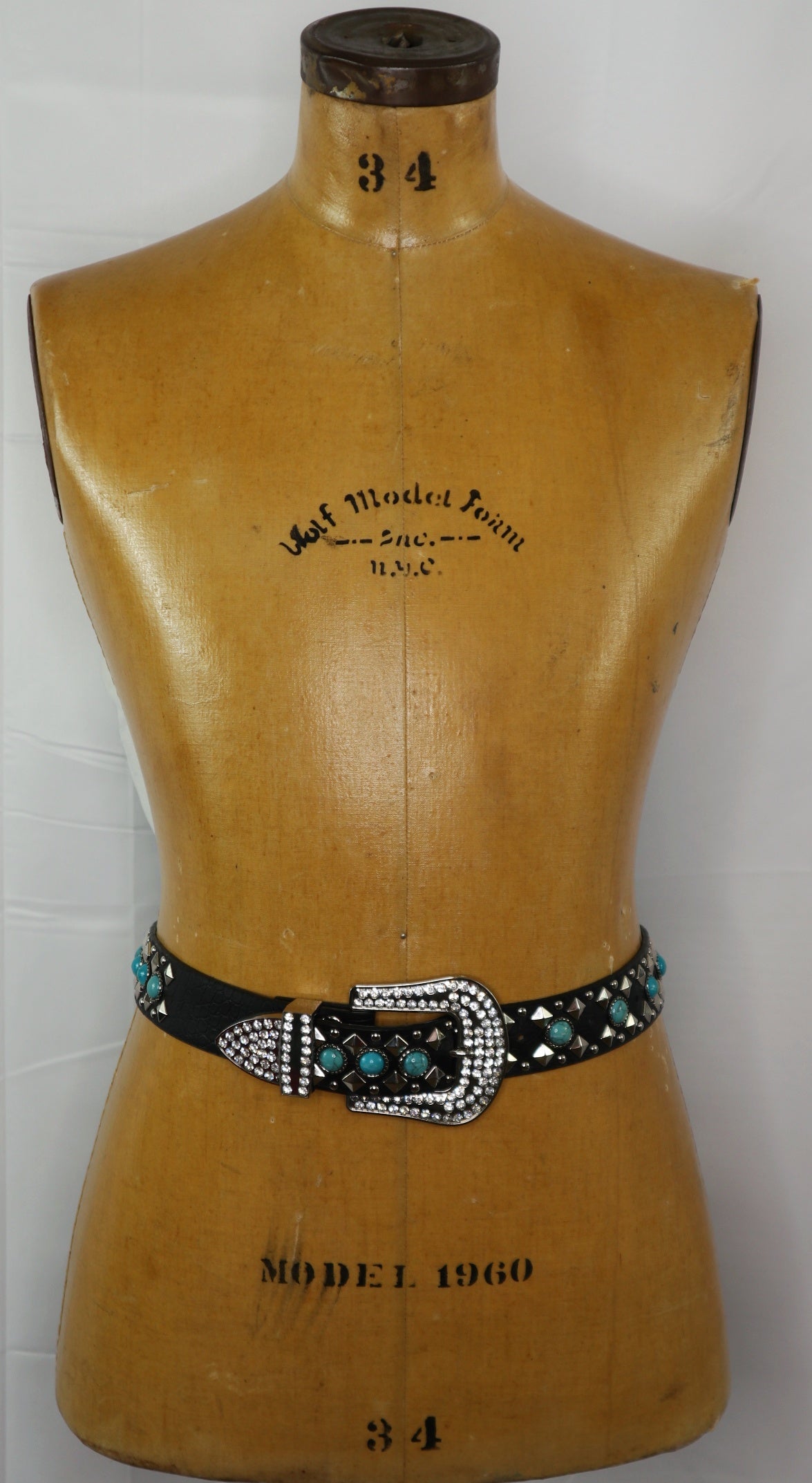 Western Style Turq Stone Belt