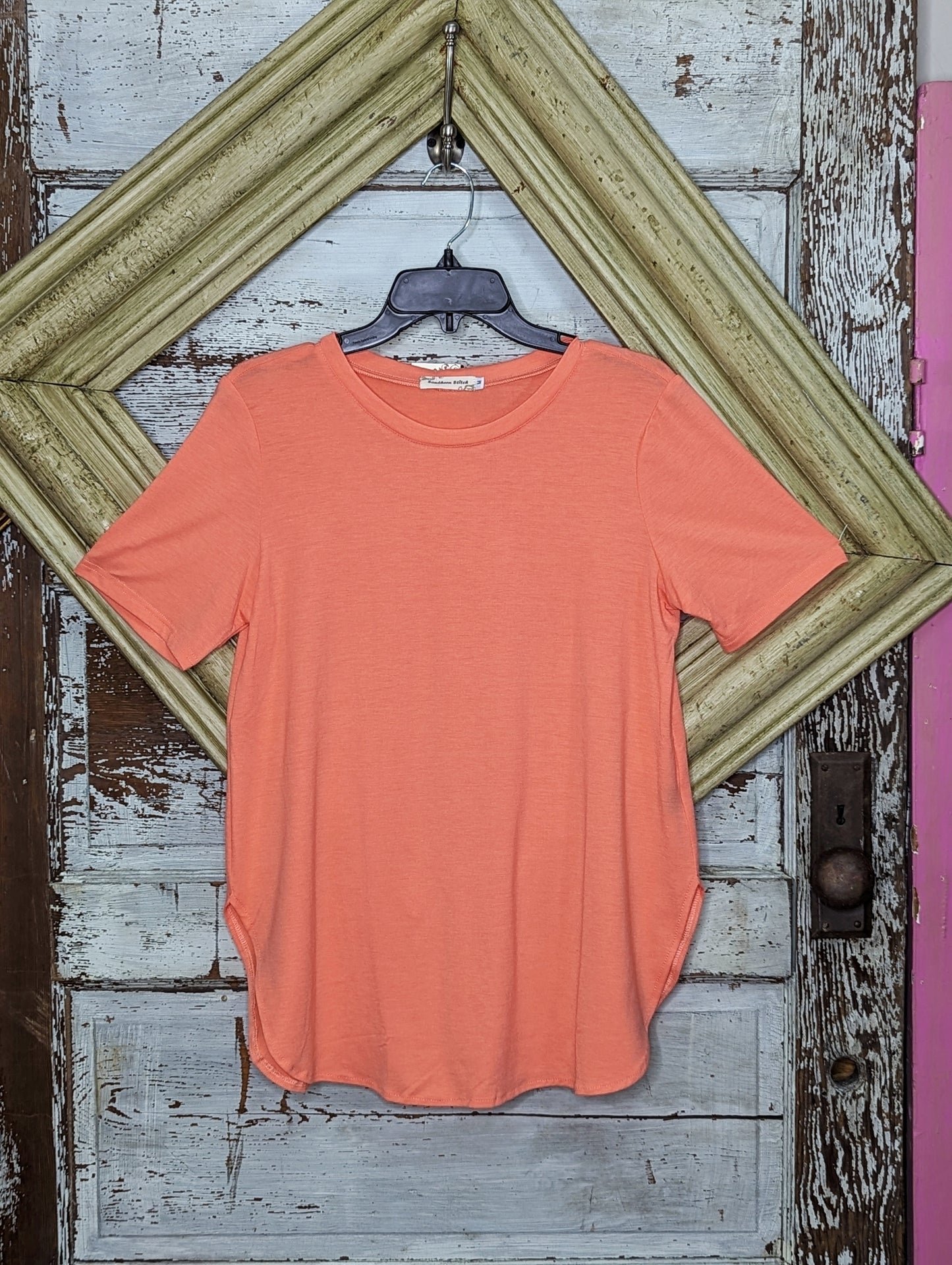 Peach Southern Stitch Basic Tee