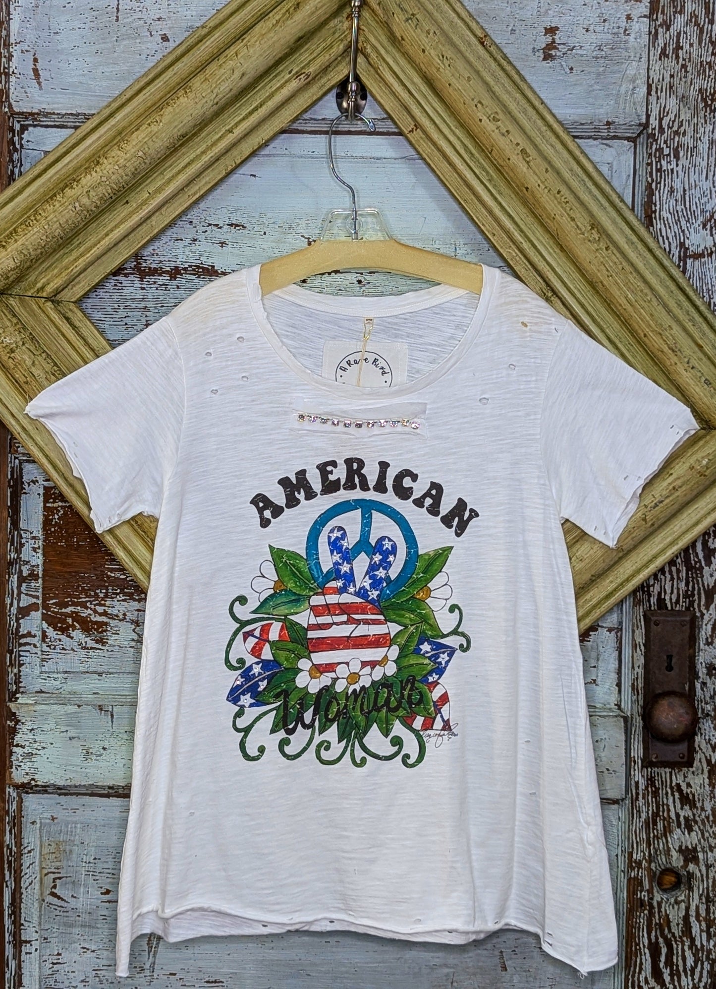 A Rare Bird American Woman Graphic Tee