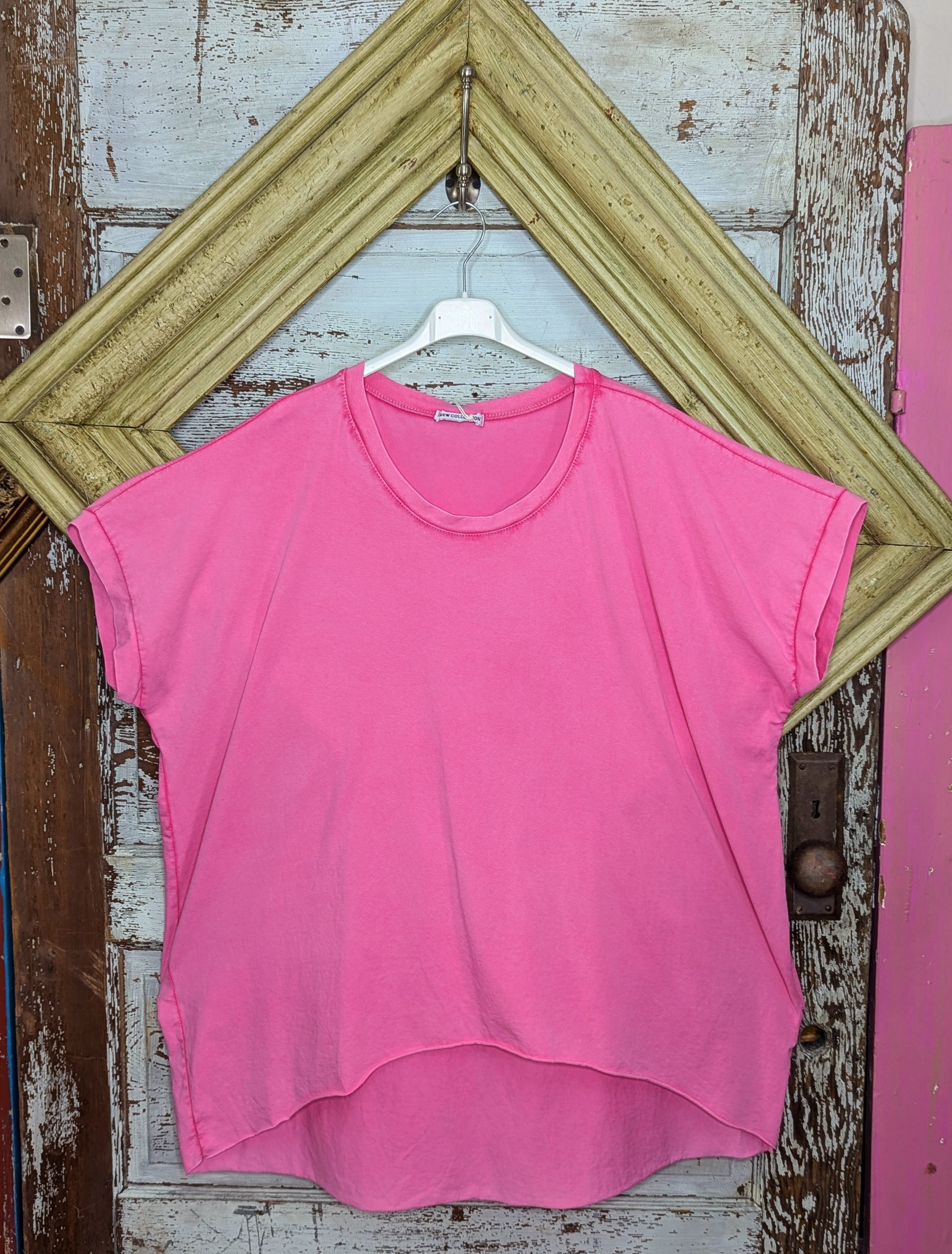 Made In Italy Pink Long Top