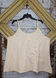 Paper Lace Cami with lace inset and raw edges
