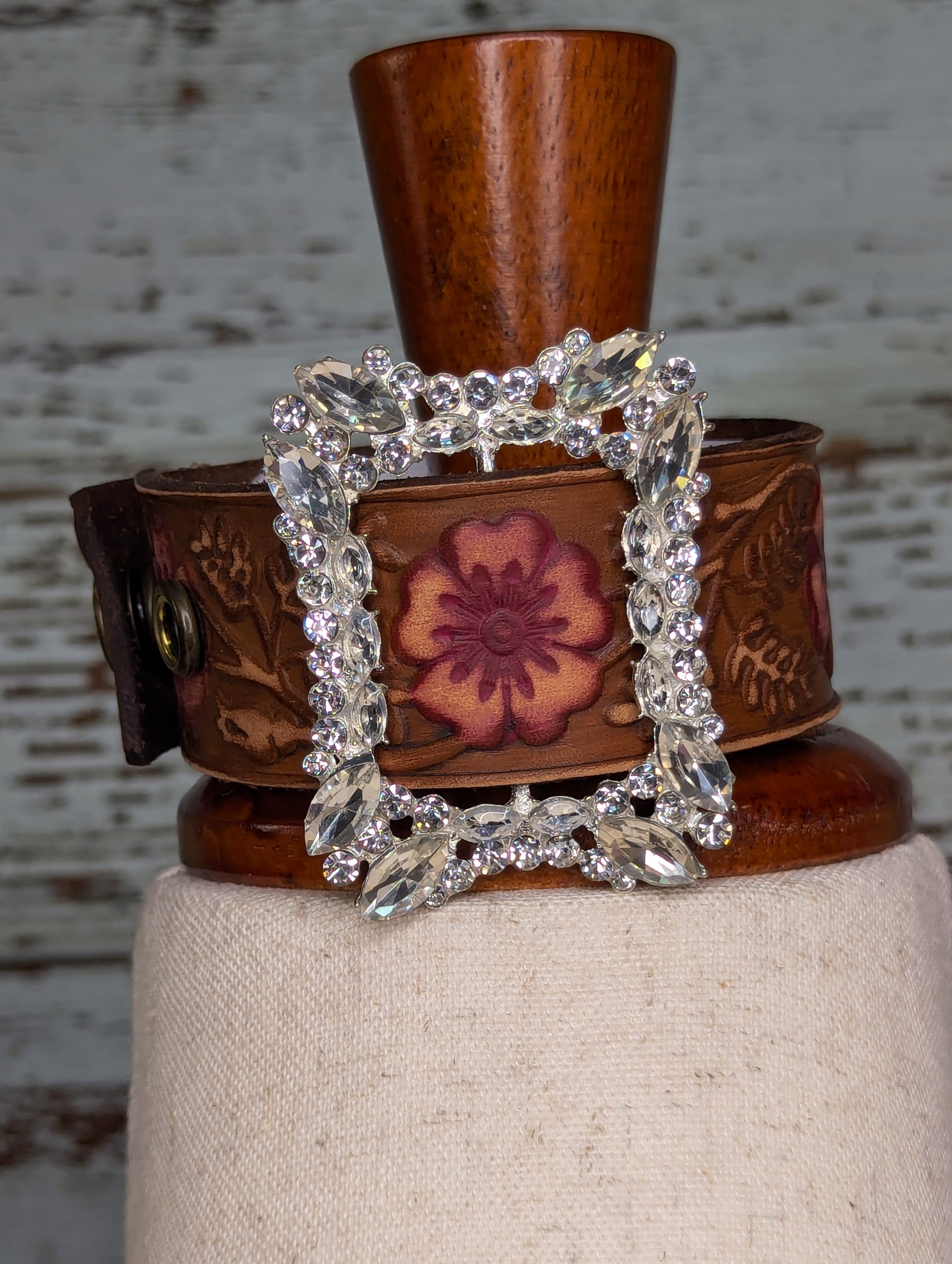 A Rare Bird Leather Pink Bling Bracelet