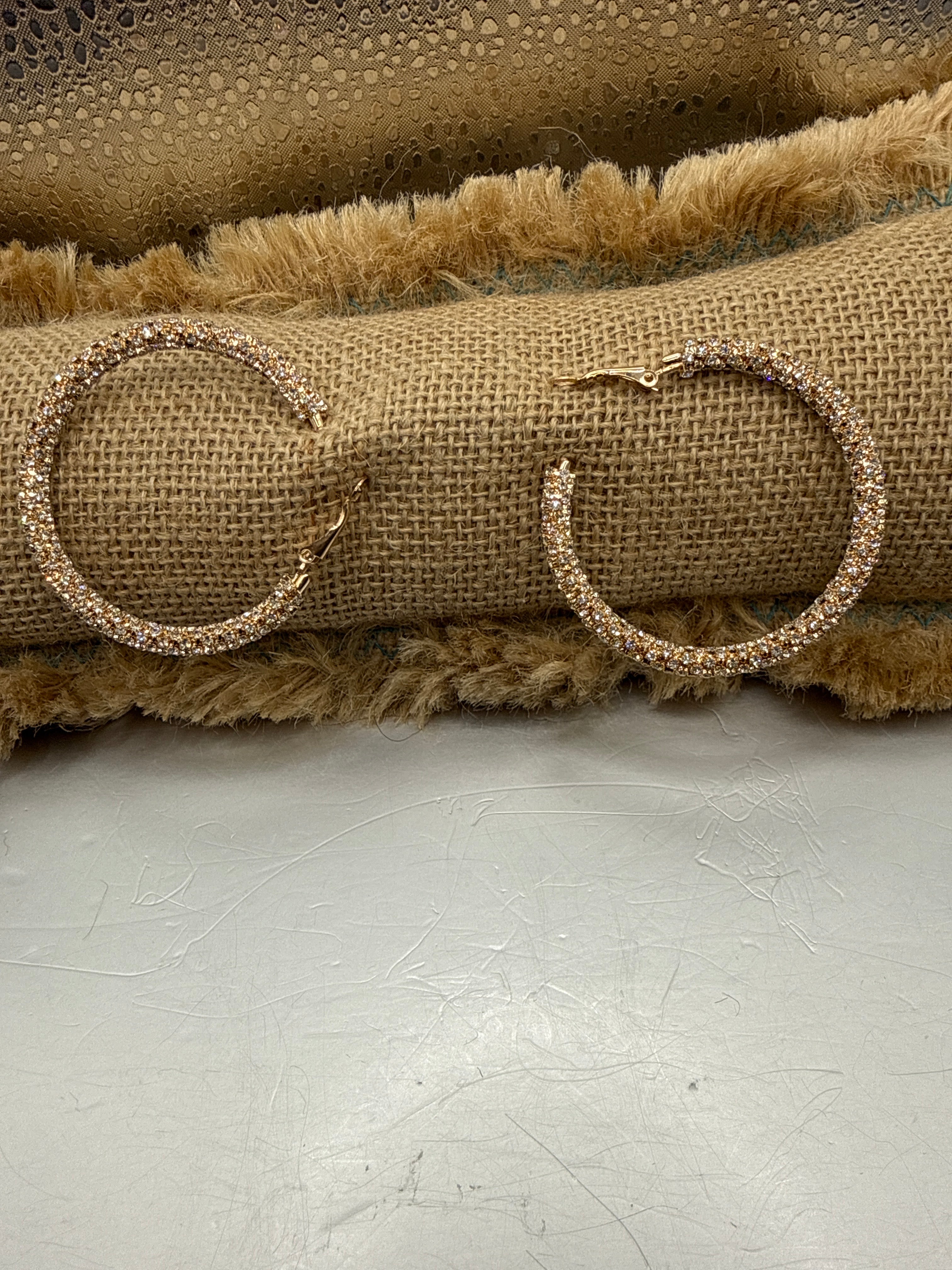 Alice Crystsl full hoop Earrings