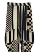 I Love Linen Harem Pants with Checkerboard Pattern