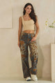 Oli and Hali Burnout Distressed Wide Leg Pants