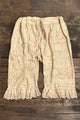 Jaded Gypsy Softly Worn Eyelet Bloomers - cream eyelet lace ruffle hem bloomers flat lay