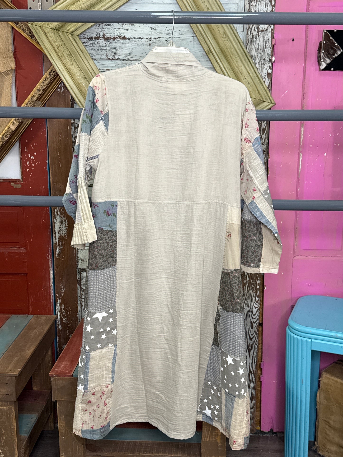 Paper Lace Blue Mix Duster