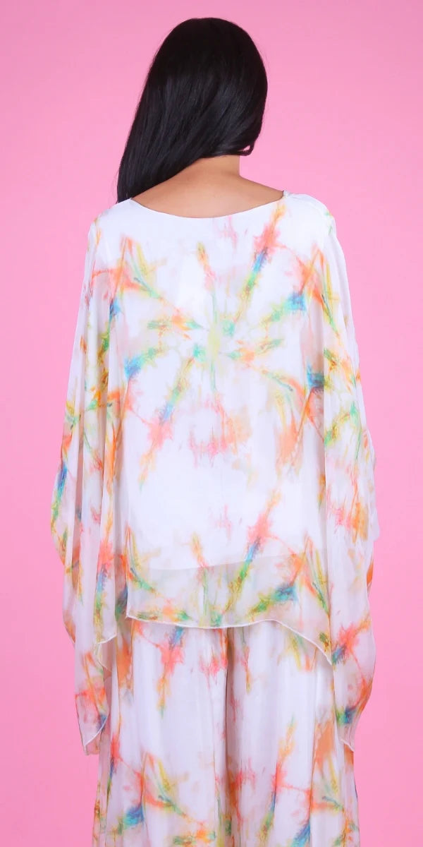 Gigi Moda  Rainbow Tie Dye Printed Kaftan