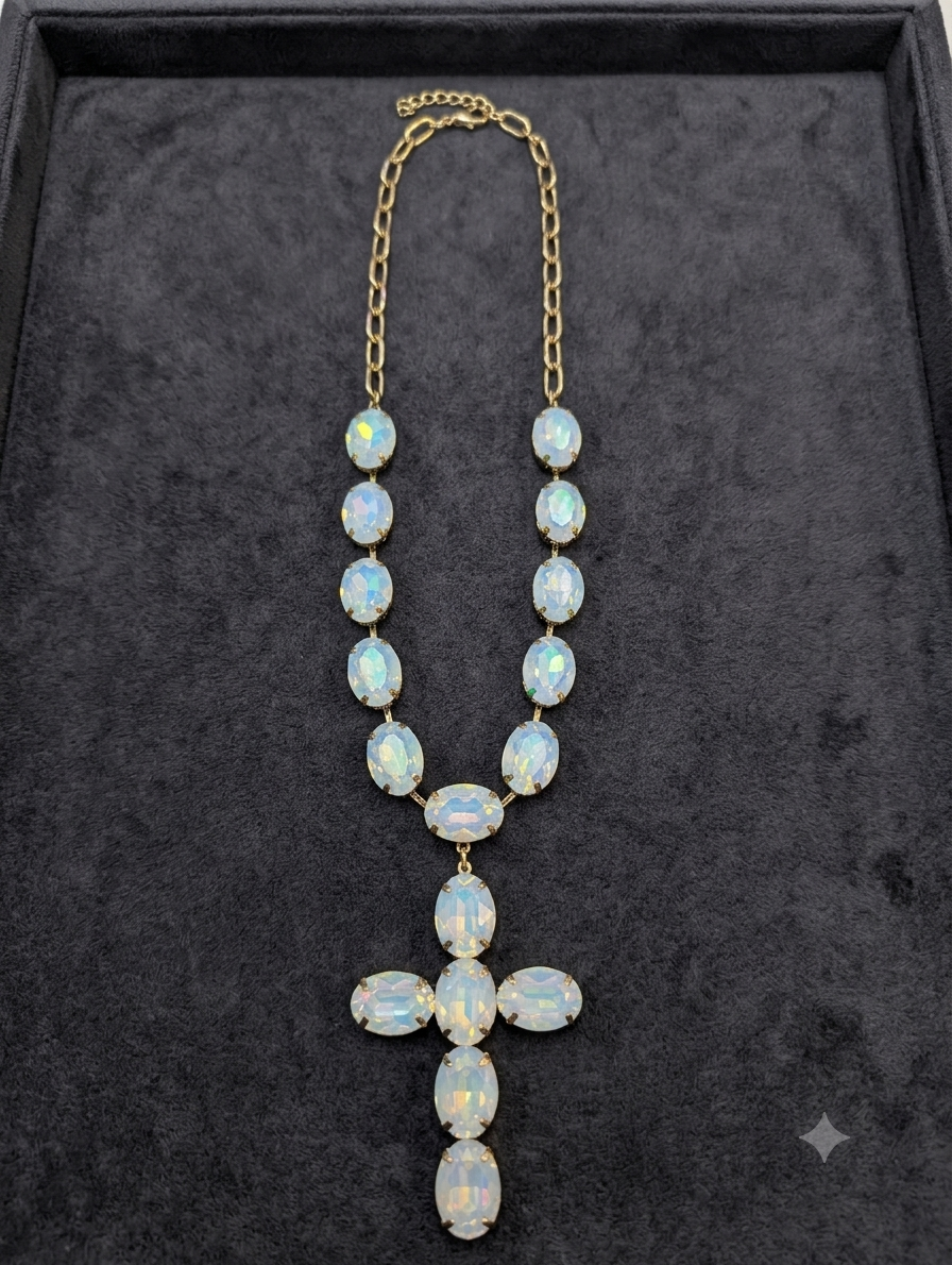 Alice from Dallas Crystal Cross Necklace