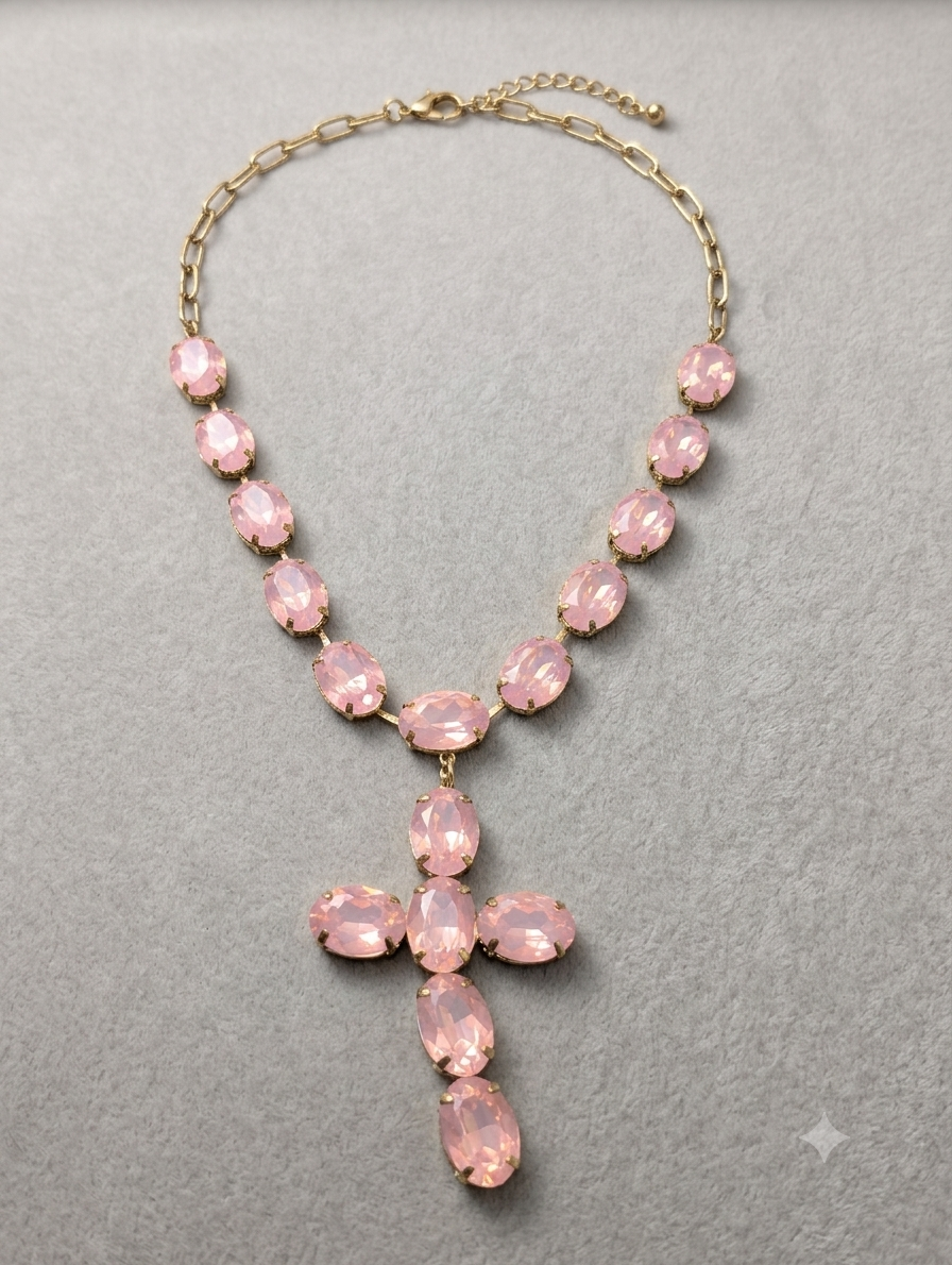 Alice from Dallas Crystal Cross Necklace