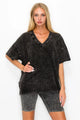 Jher Mineral Wash V-Neck Basic T