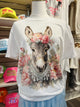Felecia Bella Tee-Floral Crown Donkey