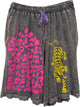 I love Linen Gray Tiger banana Short -S/M