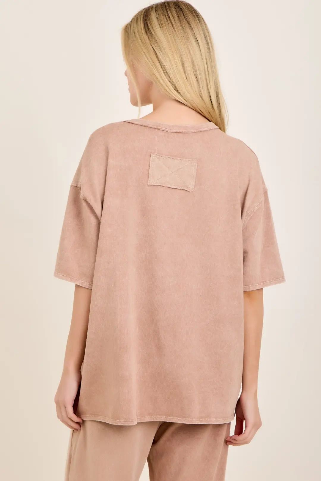 Jher Mineral Washed Rose Graphic Tshirt