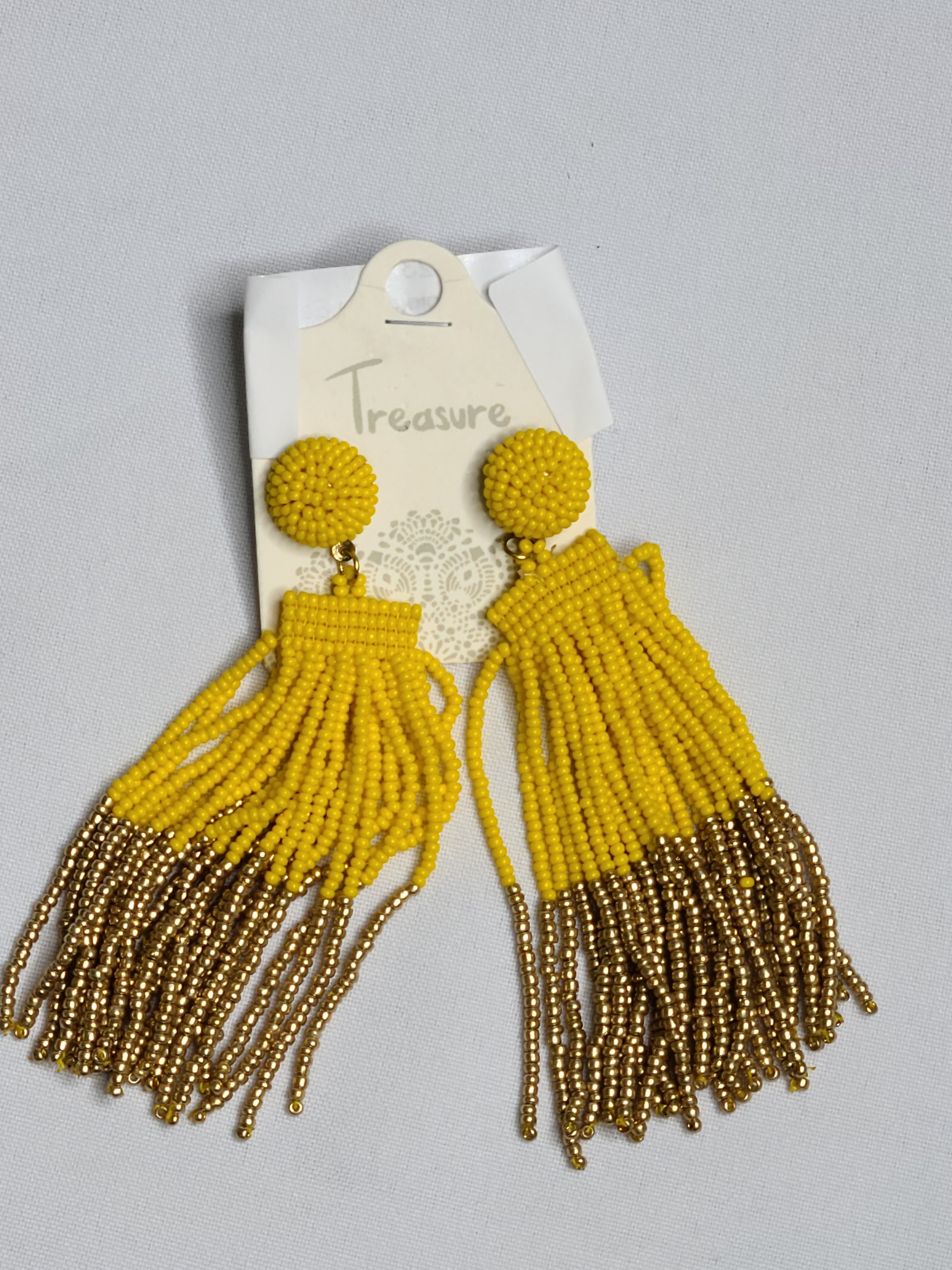 Yellow Gold fringe Ears
