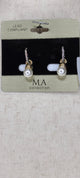 Gold Pearl Dangle Earrings