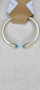 Gold with Aquamarine Cuff Bracelet