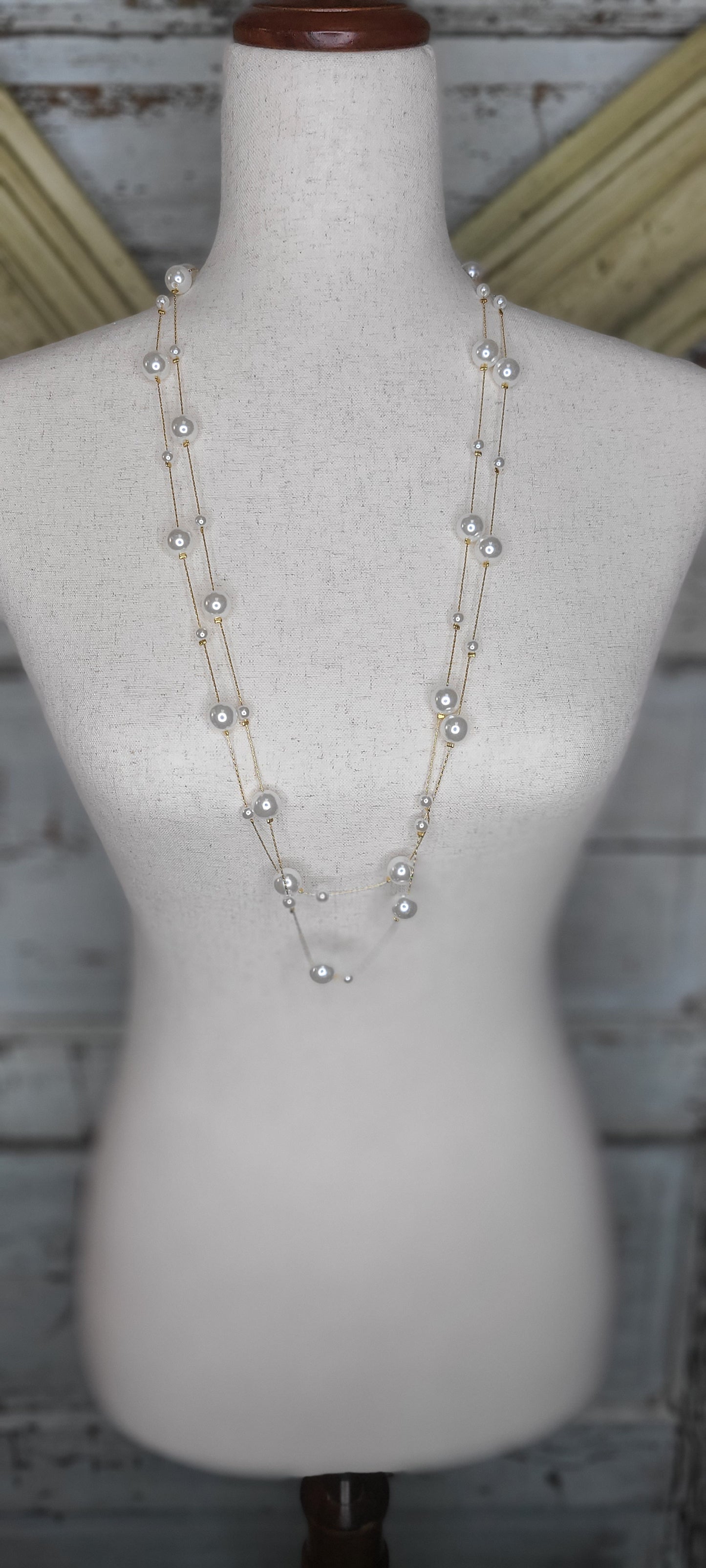 Gold Pearl Necklace