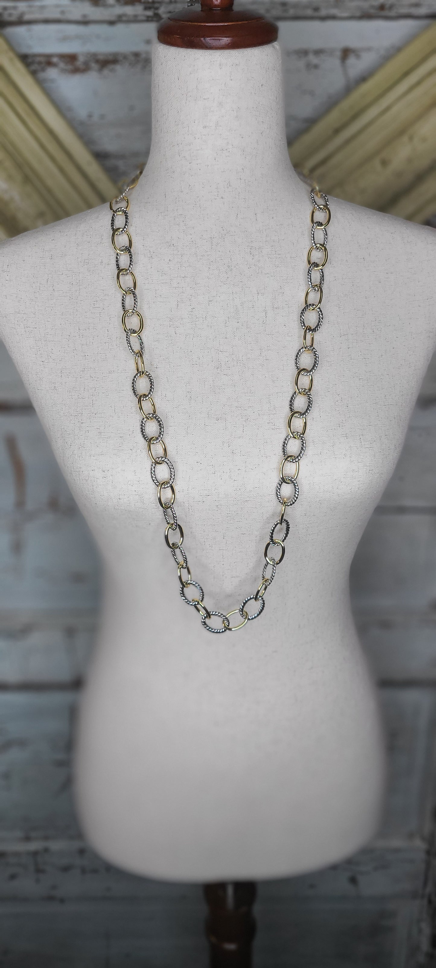 Gold and silver chain Necklace