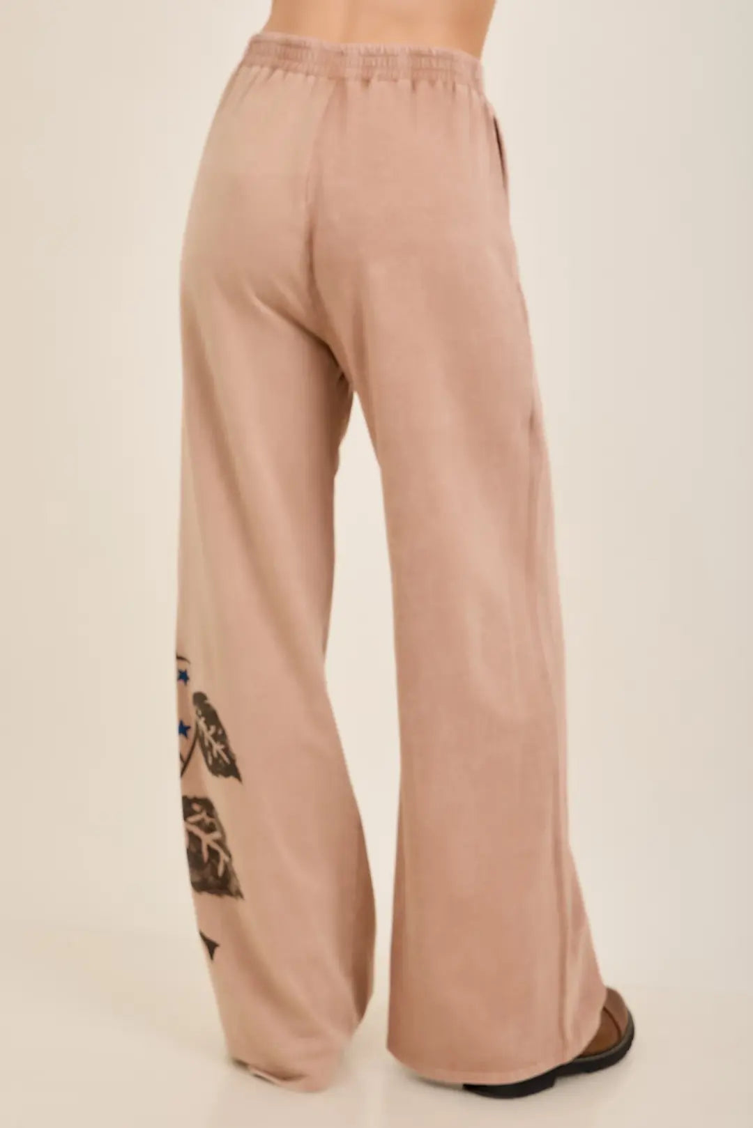 JHer Washed Rose Graphic Pants