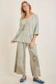 JHer Mineral Washed Cotton Trim Patched Raw Edge top