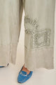 JHer Mineral Washed Cotton Trim Patched Raw Hem pants