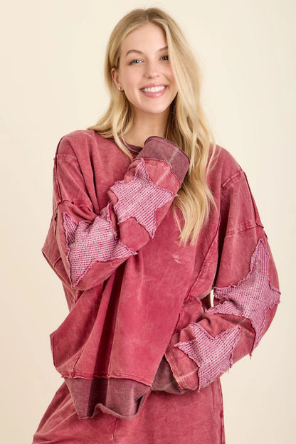 Jher Mineral Washed Double Waffle starts patched top