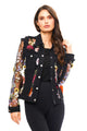 Adore Black Floral Denim Jacket