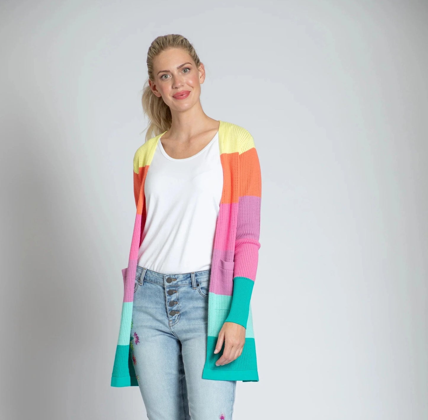 Rainbow Stripe Cardigan