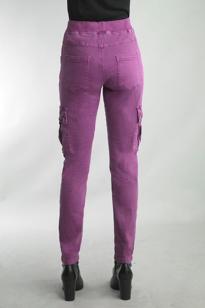 Berry Colored Cargo Pants