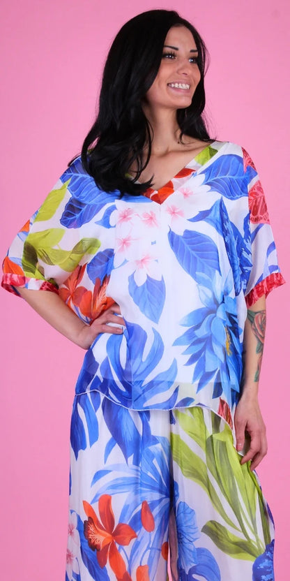GiGi Moda Lizane Tropical Print Blouse