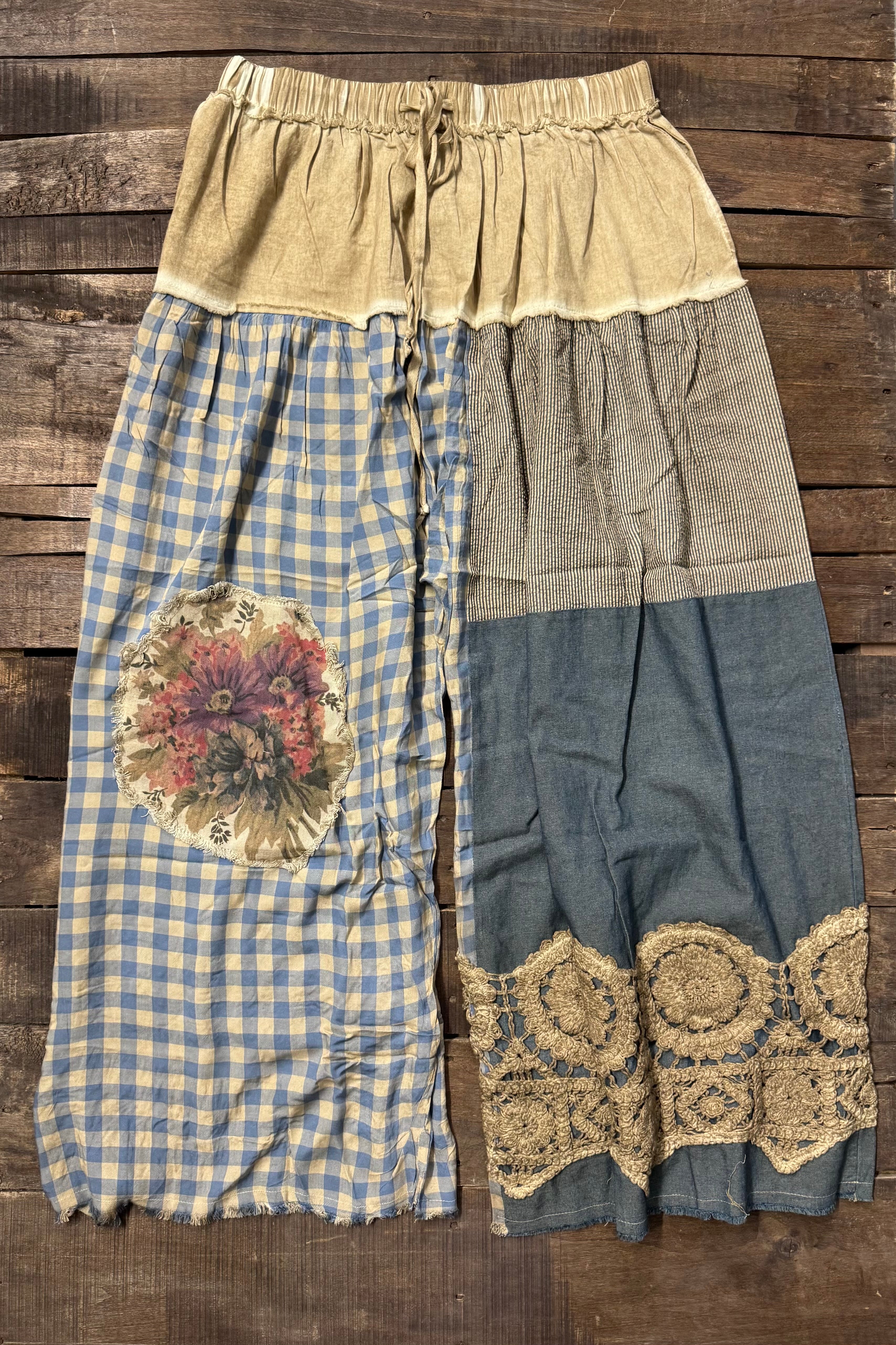 Jaded Gypsy Found Treasure Pants-Sky